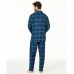  Men's Matching Black Watch Plaid Family Pajama Sets, Green, Large