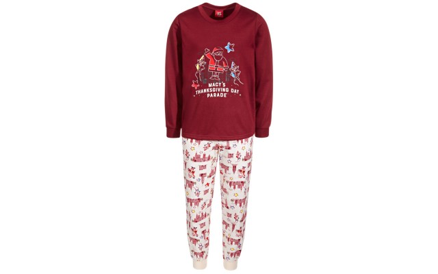  Toddler, Little & Big Kids 2-Pc. Day Parade Pajama Set, Wine/White, 2T-3T