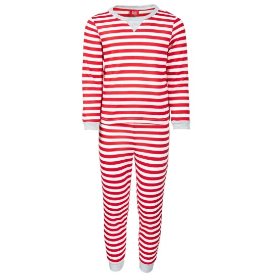  Toddler, Little Big Kids 2-Pc. Striped Pajama Set, Red/White, 14-16