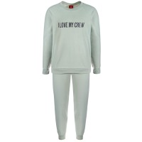 Family Pajamas Toddler, Little & Big Kids Crew Love Sweatshirt & Jogger Pants Pajama Set, Green, 2T-3T