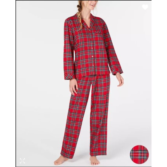Family Pajamas Women’s Brinkley Plaid Flannel Cotton Pajama Set, Brinkley Plaid, X-Small