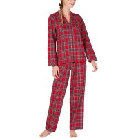 Family Pajamas Women’s Matching Holiday Plaid Pajama Set, Red, Small