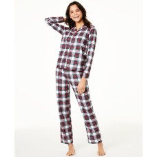 Family Pajamas Women’s Matching Pajamas Stewart Plaid Pajama Sets, Red/White, X-Large