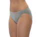  Ladies' Organic Cotton Stretch Bikini, 6-pack, Gray, Large