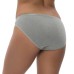  Ladies' Organic Cotton Stretch Bikini, 6-pack, Gray, Large