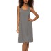  Ladies' Sleep Dress, 2-pack, Gray, Large