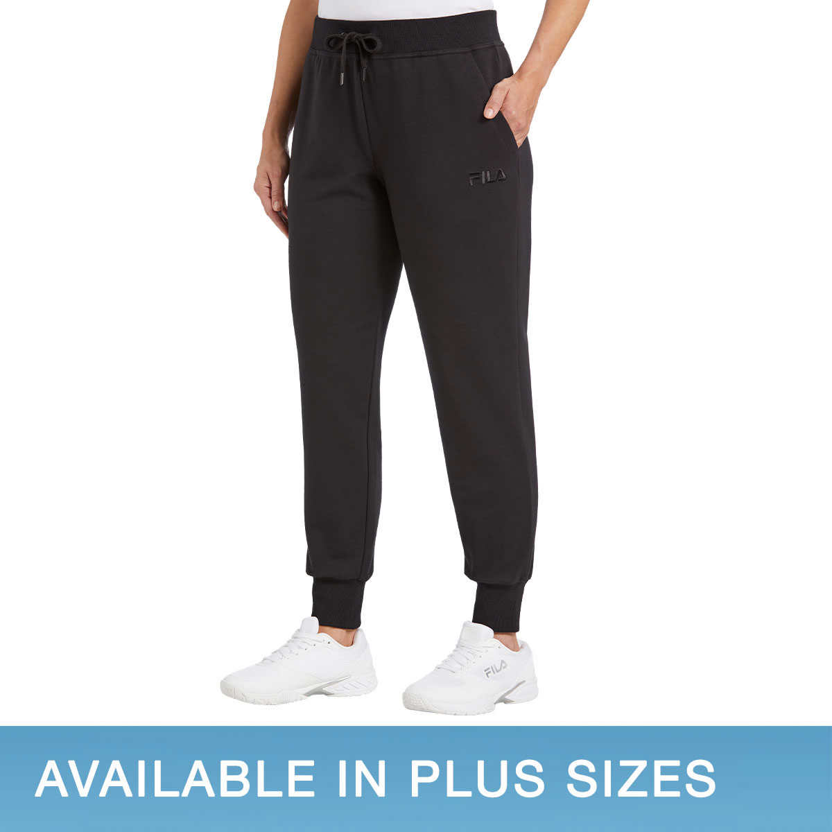 Fila Womens French Terry Jogger (Black,Small) 