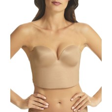 Fine Lines Women’s Low Back Longline Bra, Nude, 32D