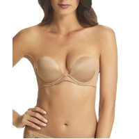 Fine Lines Women’s Low Cut Strapless Convertible Bra, Nude, 34B