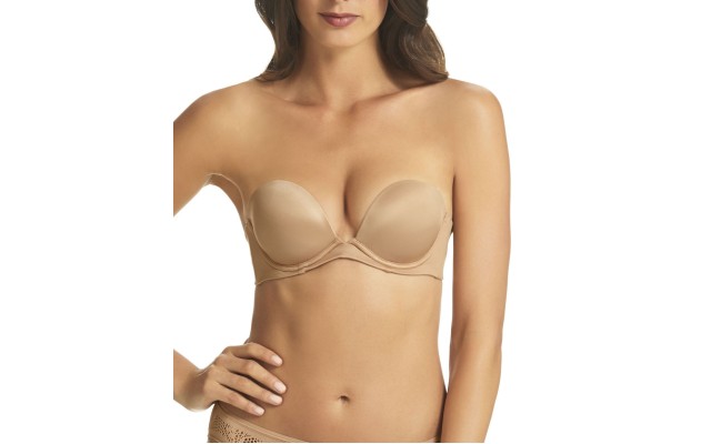  Women’s Low Cut Strapless Convertible Bra, Nude, 34B
