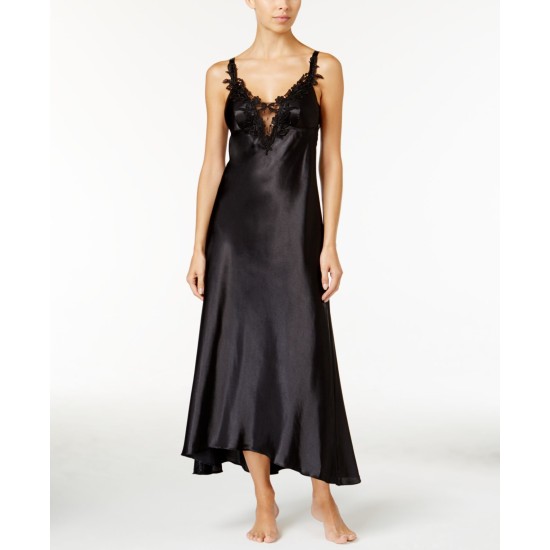 Flora By  Women’s Stella Nightgown, Black, Large