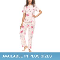 Flora Nikrooz Ladies' 2-piece PJ Set, Pink, Small