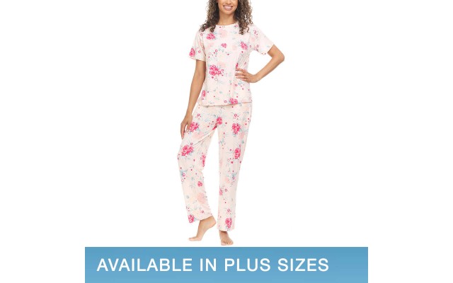  Ladies' 2-piece PJ Set, Pink, Small