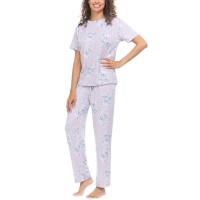 Flora Nikrooz Ladies' 2-piece PJ Set, Purple, X-Small