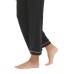  Ladies' Button Front 2-piece PJ Set, Black, X-Large