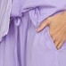  Ladies' Button Front 2-piece PJ Set, Purple, XX-Large