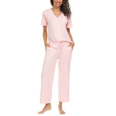 Flora Nikrooz Ladies' Button Front 2-piece PJ Set