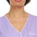  Ladies' Button Front 2-piece PJ Set, Purple, XX-Large
