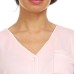  Ladies' Button Front 2-piece PJ Set, Pink, Large