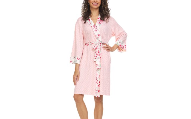  Ladies' Robe, Pink, Large