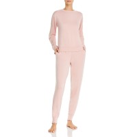 Flora Nikrooz Womens Lotus Brush Knit Pajama Set, Blush, Small