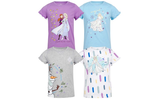 Frozen Kids' 4-pack Tee, One Color, 4T