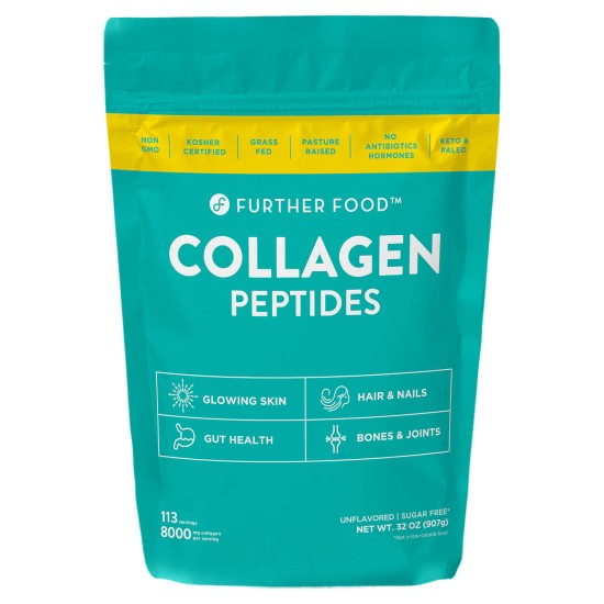  Grass-Fed Collagen Peptides Powder, Unflavored, 32.0 oz, 113 Servings