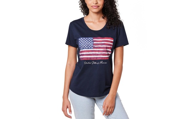  Ladies' Americana Tee, Blue, XX-Large