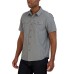  Men's Short Sleeve Woven Shirt, Gray, Medium