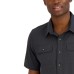  Men's Short Sleeve Woven Shirt, Dark Gray, Small