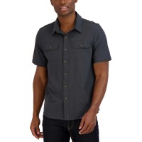 Gerry Men's Short Sleeve Woven Shirt, Dark Gray, Medium