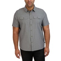 Gerry Men's Short Sleeve Woven Shirt, Gray, X-Large