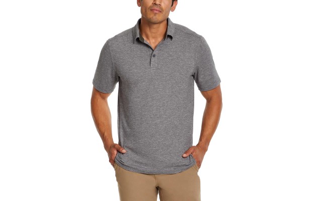 G.H. Bass Men's Jersey Polo, Gray, 3X-Large
