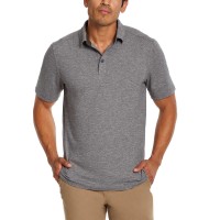 G.H. Bass Men's Jersey Polo, Gray, XX-Large
