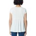  Ladies' Embroidered Tee, White, Medium