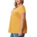  Ladies' Embroidered Tee, Yellow, 2X