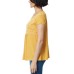  Ladies' Embroidered Tee, Yellow, XX-Large