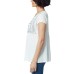  Ladies' Embroidered Tee, White, Medium