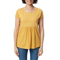 Gloria Vanderbilt Ladies' Embroidered Tee, Yellow, XX-Large