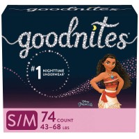 Goodnites Nighttime Underwear, Girls Sizes S/M - XL, One Color, X-Large (95-140+ lb/43-64+ kg)