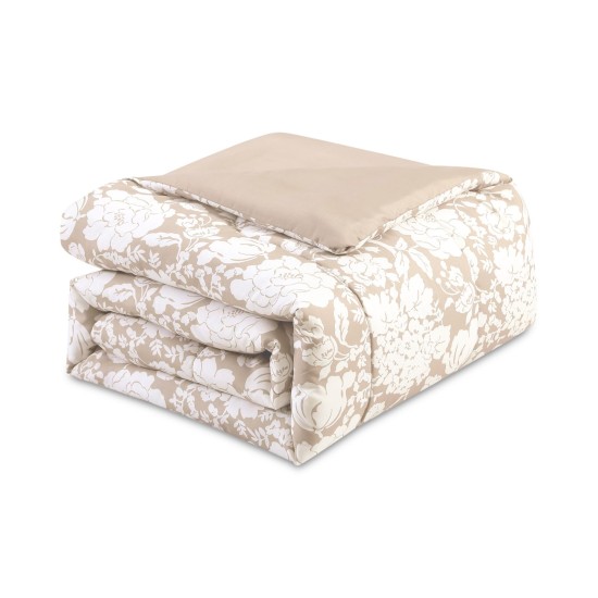  Orena 2-Pc. Reversible Twin Comforter Set Bedding, Tan/Ivory