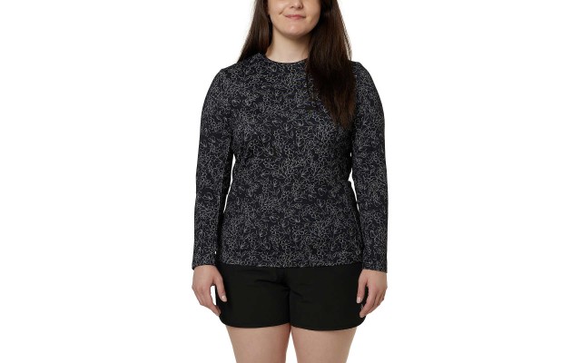  Ladies' Sun Tee, Black, Large