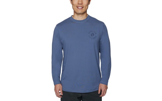  Men’s Long Sleeve Sun Tee, Blue, XX-Large