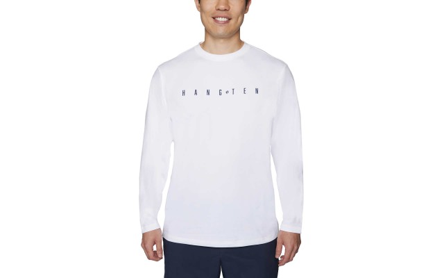  Men’s Long Sleeve Sun Tee, White, X-Large