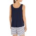  Women’s Laura Short Pajama Set, Midnight, Small