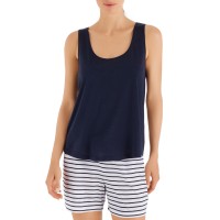 Hanro Women’s Laura Short Pajama Set, Midnight, Small