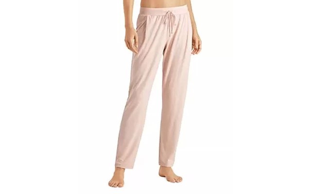  Women’s Sleep and Lounge Knit Long Pant, Beige, Large