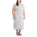  Ladies' Midi Dress, Gray, Large
