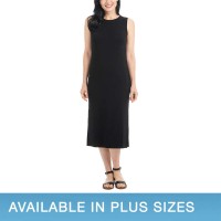 Hilary Radley Ladies' Midi Dress, Black, Large