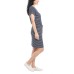  Ladies' Short Sleeve Dress, Blue, X-Small